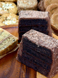 Chocolate Almond Blackberry Cake (Slice)