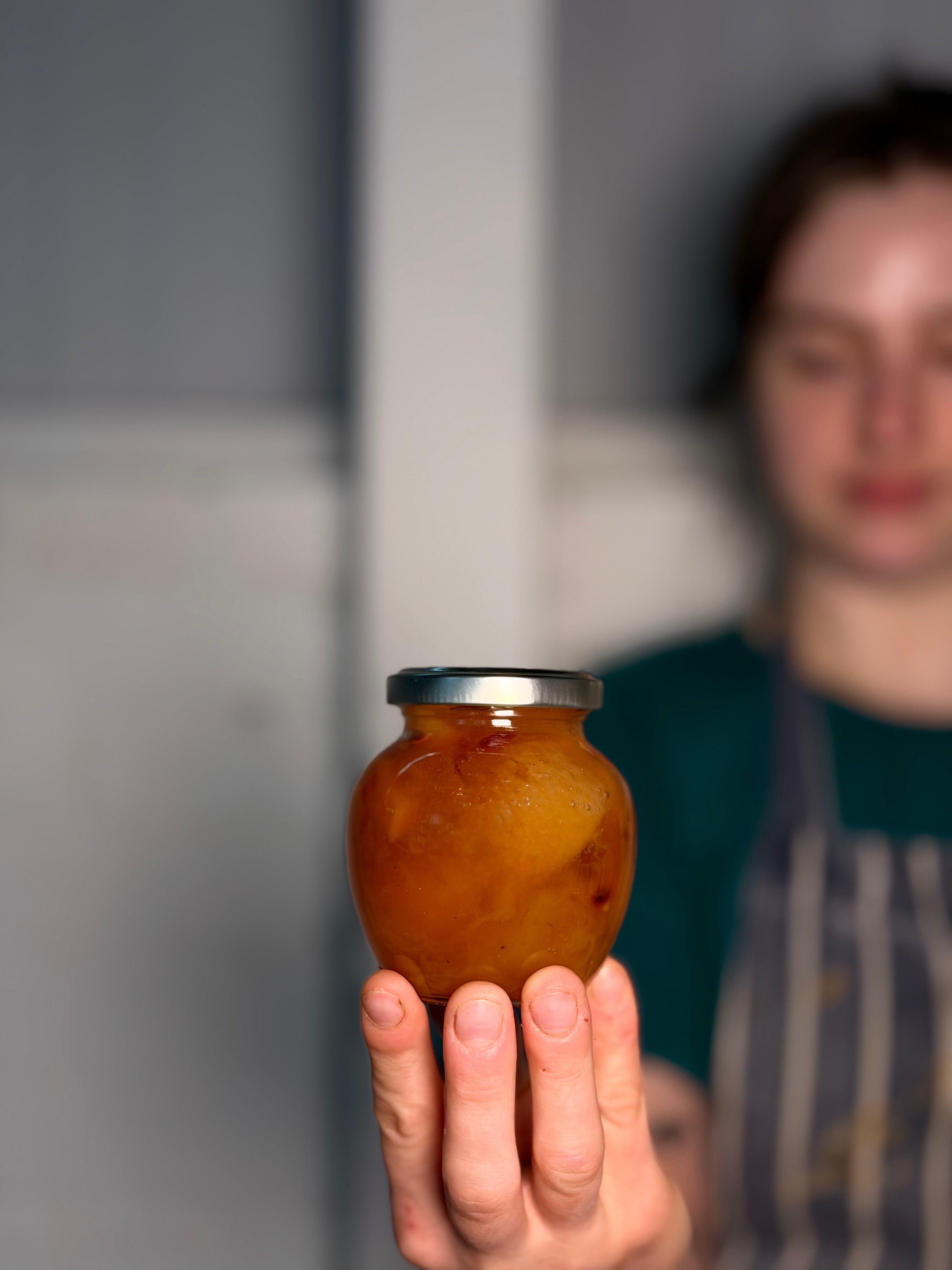 Peach Fig Leaf Jam